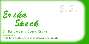 erika speck business card